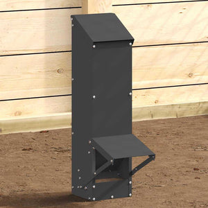 Feeder per pollo Nero 13 x 12 x 51 cm Acciaio laminato a freddo 874669