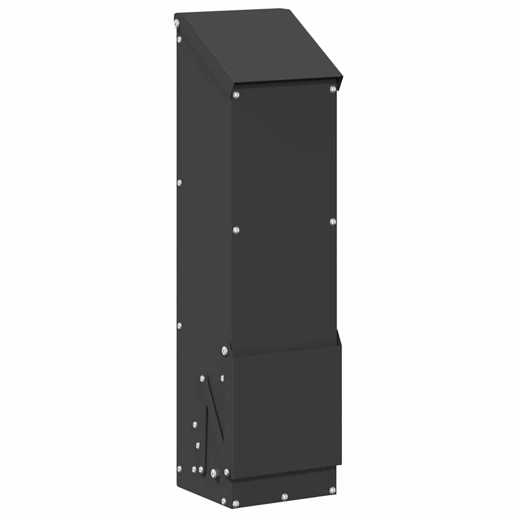 Feeder per pollo Nero 13 x 12 x 51 cm Acciaio laminato a freddo 874669