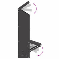 Feeder per pollo Nero 13 x 12 x 51 cm Acciaio laminato a freddo 874669