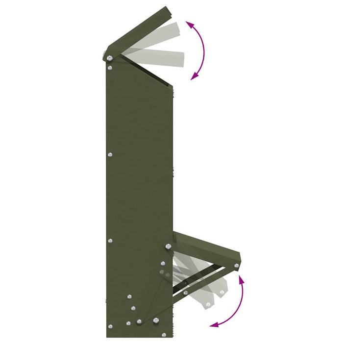 Feeder per pollo Verde oliva 13 x 12 x 51 cm 874670