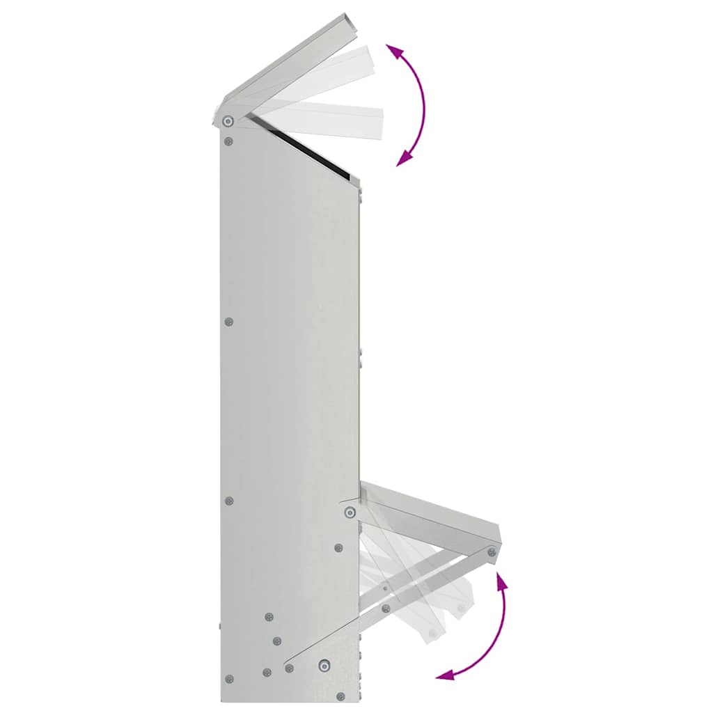 Feeder per pollo Argento 13 x 12 x 51 cm Acciaio zincato 874671