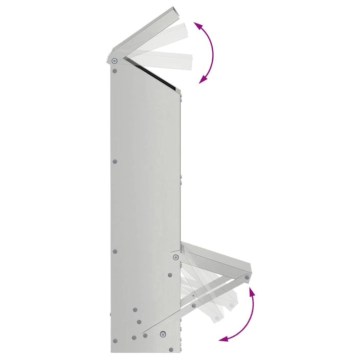 Feeder per pollo Argento 13 x 12 x 51 cm Acciaio zincato 874671