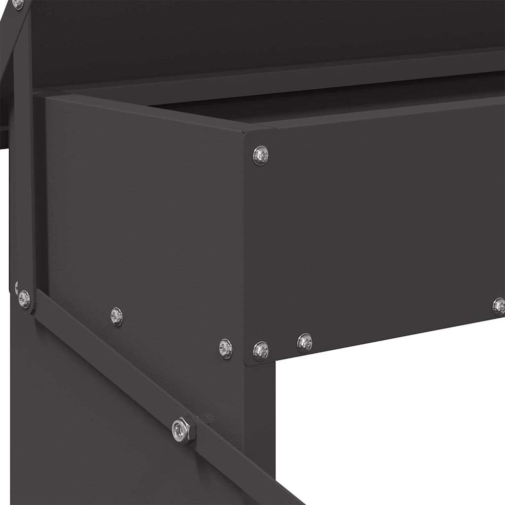 Mangiatore a Pedale per Pollo Nero 48,5 x 39,5 x 19 cm 874672