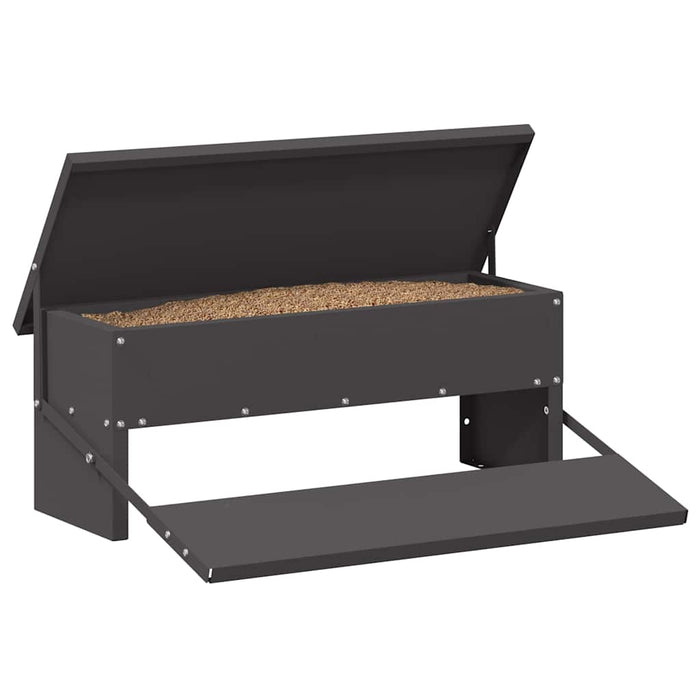 Mangiatore a Pedale per Pollo Nero 48,5 x 39,5 x 19 cm 874672