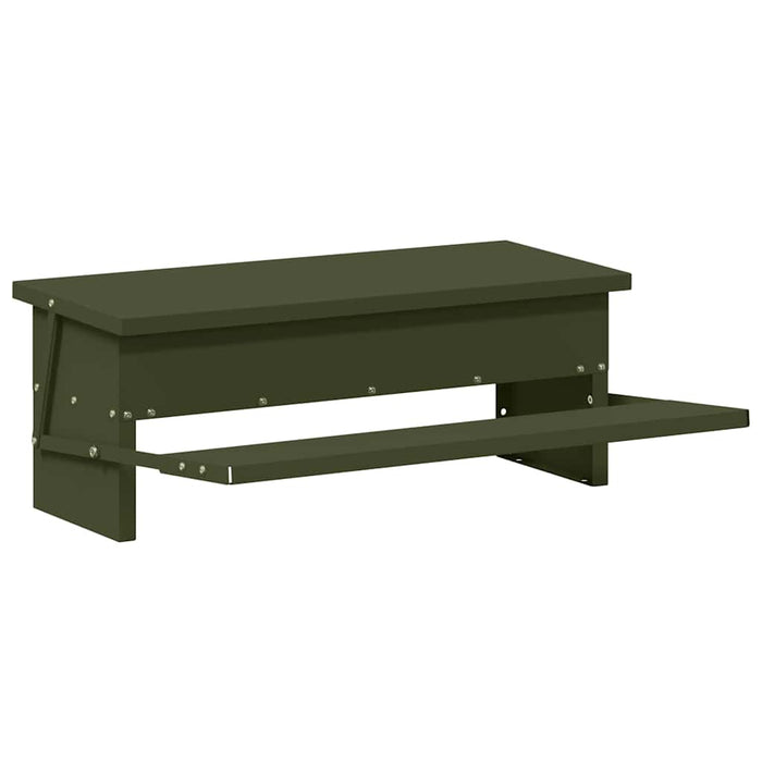 Mangiatore a Pedale per Pollo Verde oliva 48,5 x 39,5 x 19 cm 874673