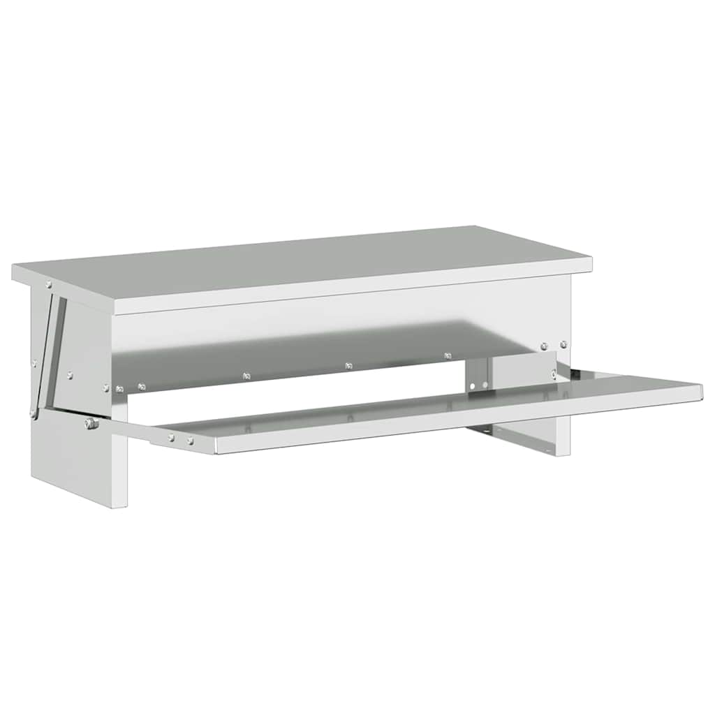 Mangiatore a Pedale per Pollo Argento 48,5 x 39,5 x 19 cm 874674