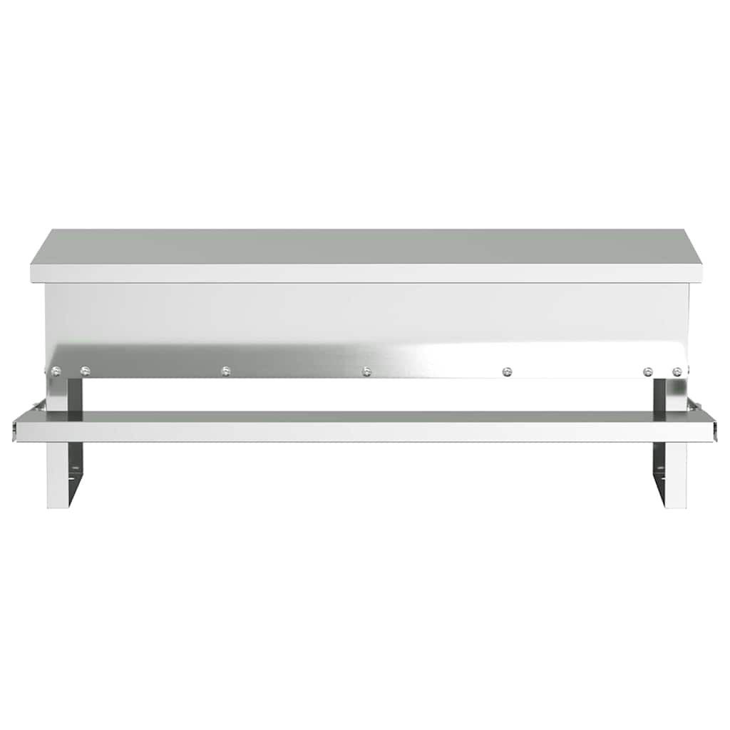 Mangiatore a Pedale per Pollo Argento 48,5 x 39,5 x 19 cm 874674