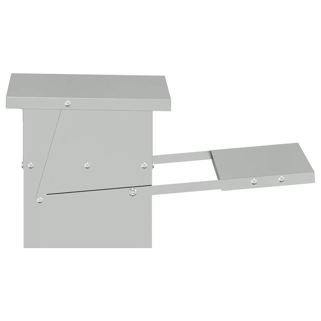 Mangiatore a Pedale per Pollo Argento 48,5 x 39,5 x 19 cm 874674