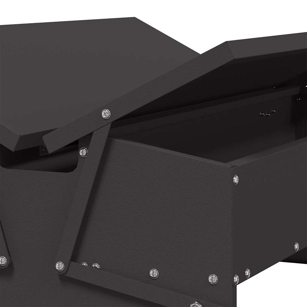 Mangiatore a Pedale per Pollo Nero 75 x 53 x 20,5 cm 874675