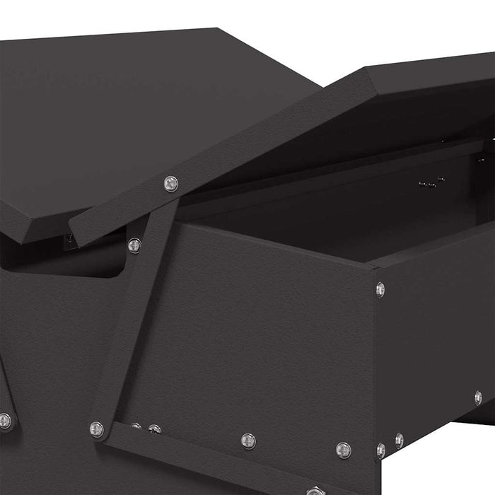 Mangiatore a Pedale per Pollo Nero 75 x 53 x 20,5 cm 874675