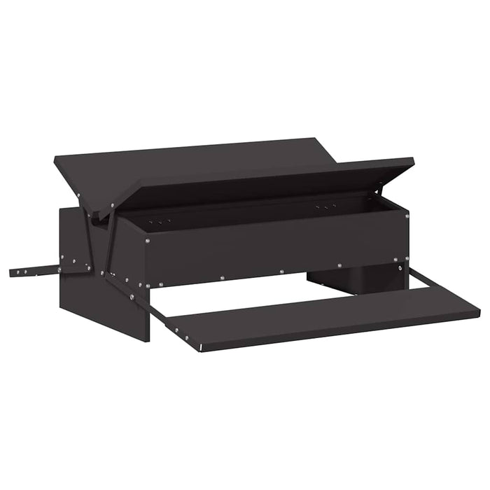 Mangiatore a Pedale per Pollo Nero 75 x 53 x 20,5 cm 874675
