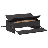 Mangiatore a Pedale per Pollo Nero 75 x 53 x 20,5 cm 874675