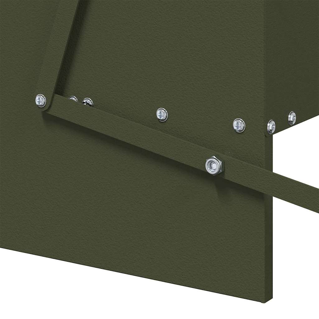 Mangiatore a Pedale per Pollo Verde oliva 75 x 53 x 20,5 cm 874676