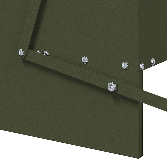 Mangiatore a Pedale per Pollo Verde oliva 75 x 53 x 20,5 cm 874676