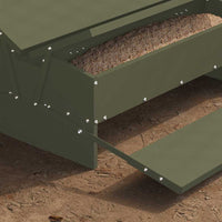 Mangiatore a Pedale per Pollo Verde oliva 75 x 53 x 20,5 cm 874676