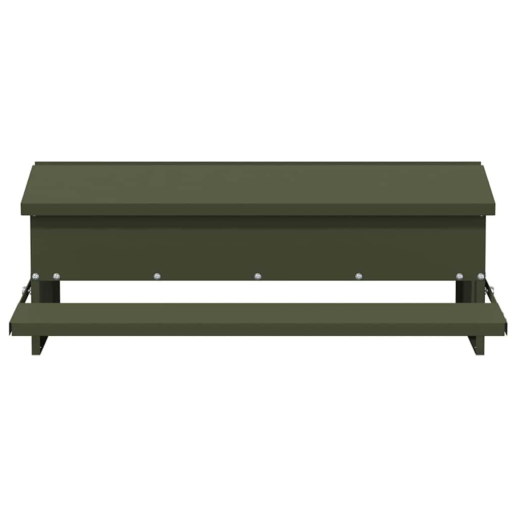 Mangiatore a Pedale per Pollo Verde oliva 75 x 53 x 20,5 cm 874676