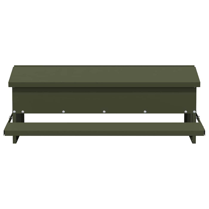 Mangiatore a Pedale per Pollo Verde oliva 75 x 53 x 20,5 cm 874676