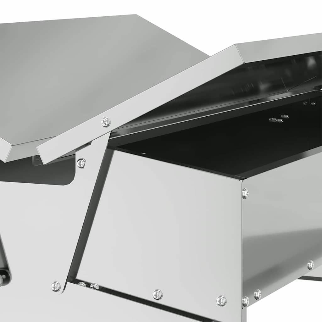 Mangiatore a Pedale per Pollo Argento 75 x 53 x 20,5 cm 874677