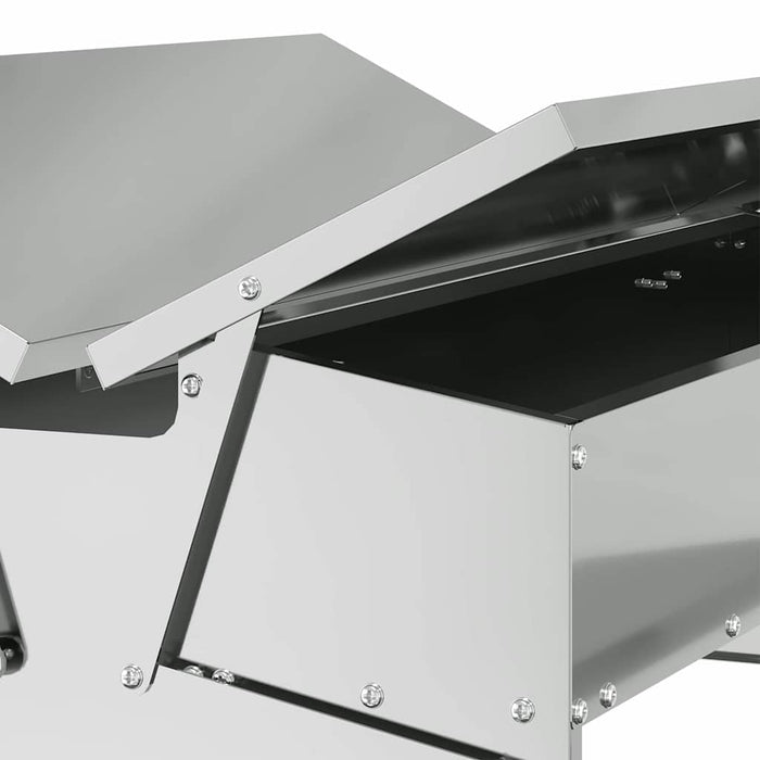 Mangiatore a Pedale per Pollo Argento 75 x 53 x 20,5 cm 874677