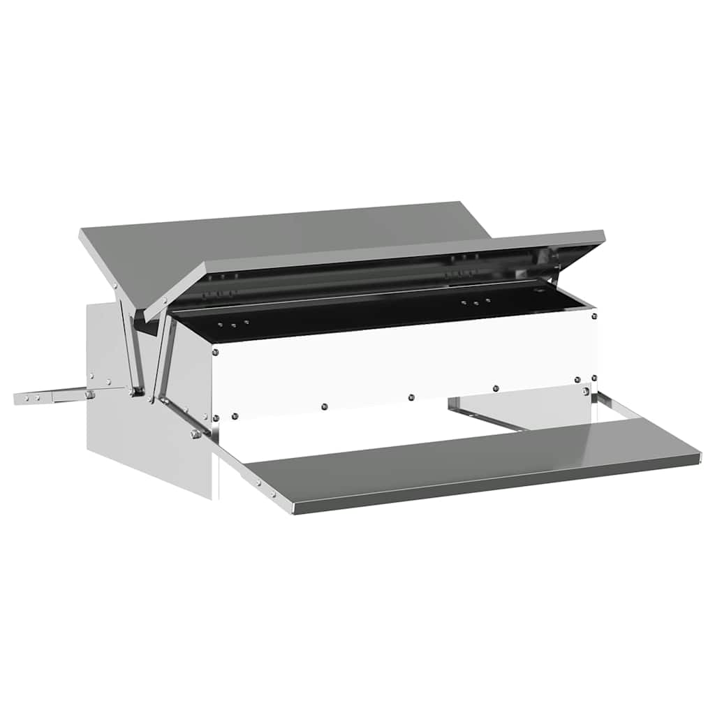 Mangiatore a Pedale per Pollo Argento 75 x 53 x 20,5 cm 874677