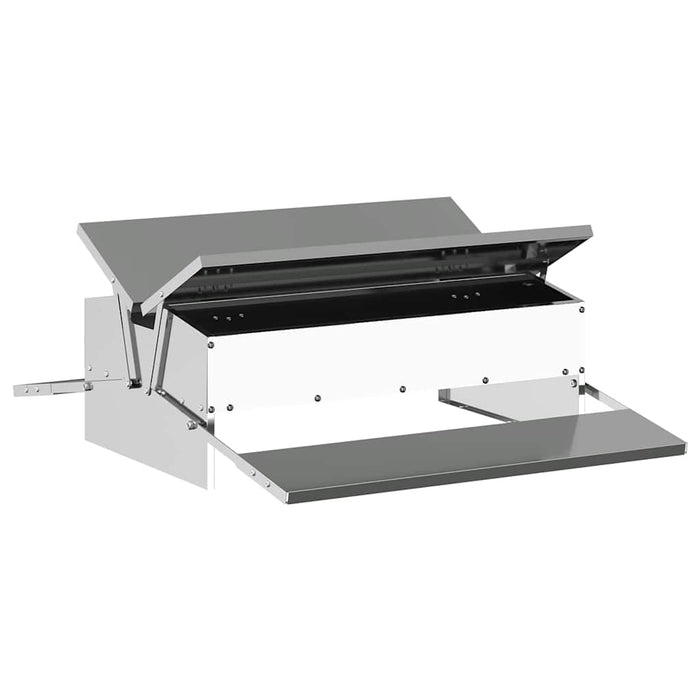 Mangiatore a Pedale per Pollo Argento 75 x 53 x 20,5 cm 874677