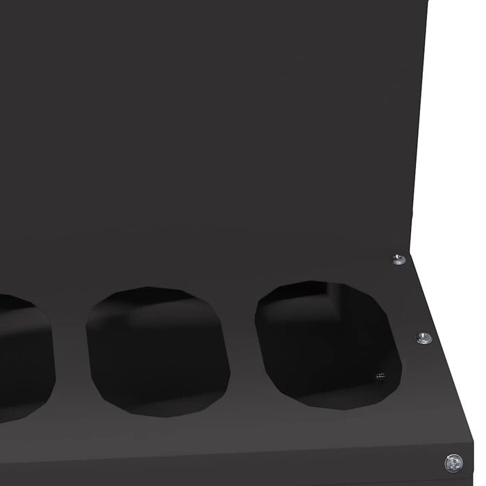 Feeder per pollo Nero 40 x 40 x 45 cm Acciaio laminato a freddo 874678