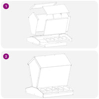 Feeder per pollo Nero 40 x 40 x 45 cm Acciaio laminato a freddo 874678