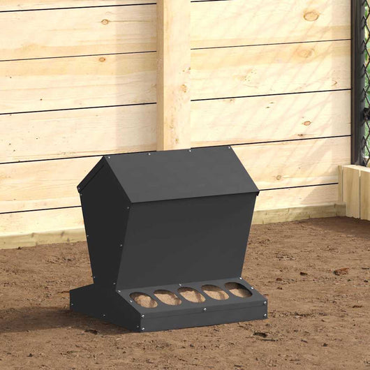 Feeder per pollo Nero 40 x 40 x 45 cm Acciaio laminato a freddo 874678