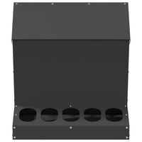 Feeder per pollo Nero 40 x 40 x 45 cm Acciaio laminato a freddo 874678