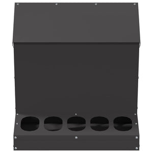 Feeder per pollo Nero 40 x 40 x 45 cm Acciaio laminato a freddo 874678