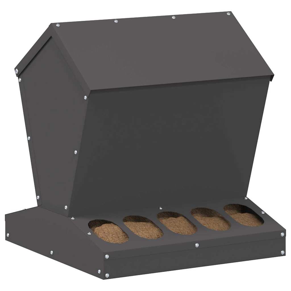 Feeder per pollo Nero 40 x 40 x 45 cm Acciaio laminato a freddo 874678