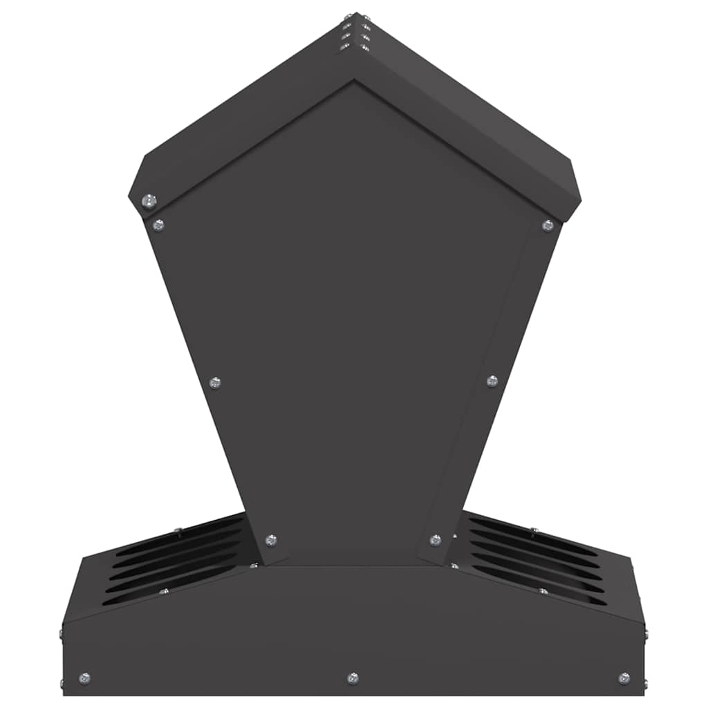 Feeder per pollo Nero 40 x 40 x 45 cm Acciaio laminato a freddo 874678