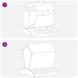 Feeder per pollo Verde oliva 40 x 40 x 45 cm 874679