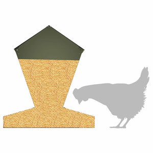Feeder per pollo Verde oliva 40 x 40 x 45 cm 874679