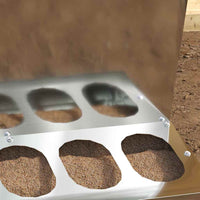 Feeder per pollo Argento 40 x 40 x 45 cm Acciaio zincato 874680