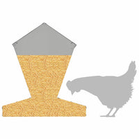 Feeder per pollo Argento 40 x 40 x 45 cm Acciaio zincato 874680