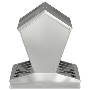 Feeder per pollo Argento 40 x 40 x 45 cm Acciaio zincato 874680