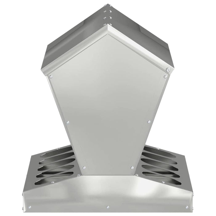 Feeder per pollo Argento 40 x 40 x 45 cm Acciaio zincato 874680