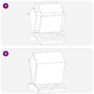 Feeder per pollo Nero 30 x 30 x 39 cm Acciaio laminato a freddo 874681