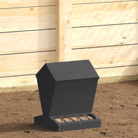 Feeder per pollo Nero 30 x 30 x 39 cm Acciaio laminato a freddo 874681