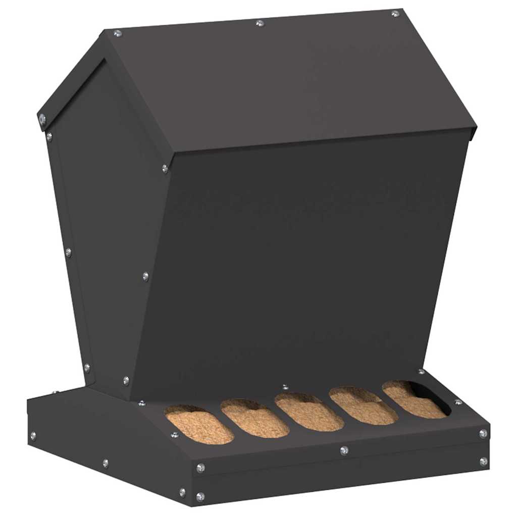 Feeder per pollo Nero 30 x 30 x 39 cm Acciaio laminato a freddo 874681