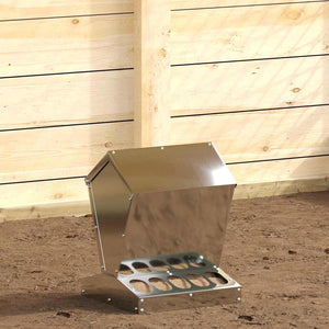 Feeder per pollo Argento 30 x 30 x 39 cm Acciaio zincato 874683