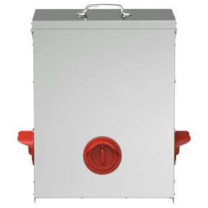 Feeder per pollo Argento 32,5 x 20,5 x 43 cm Acciaio zincato 874686