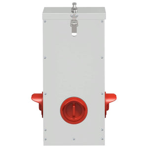 Feeder per pollo Argento 32,5 x 20,5 x 43 cm Acciaio zincato 874686