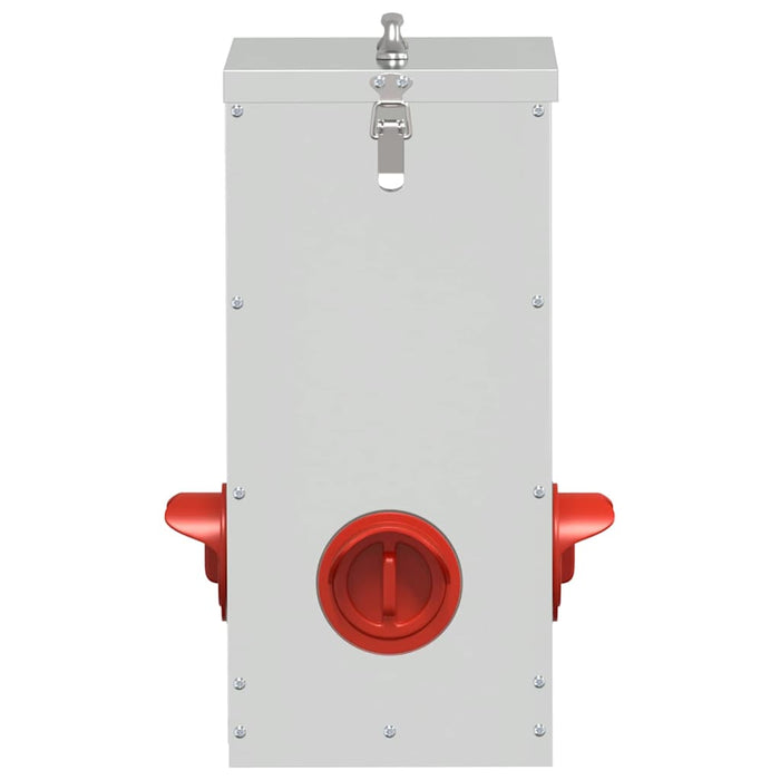 Feeder per pollo Argento 32,5 x 20,5 x 43 cm Acciaio zincato 874686