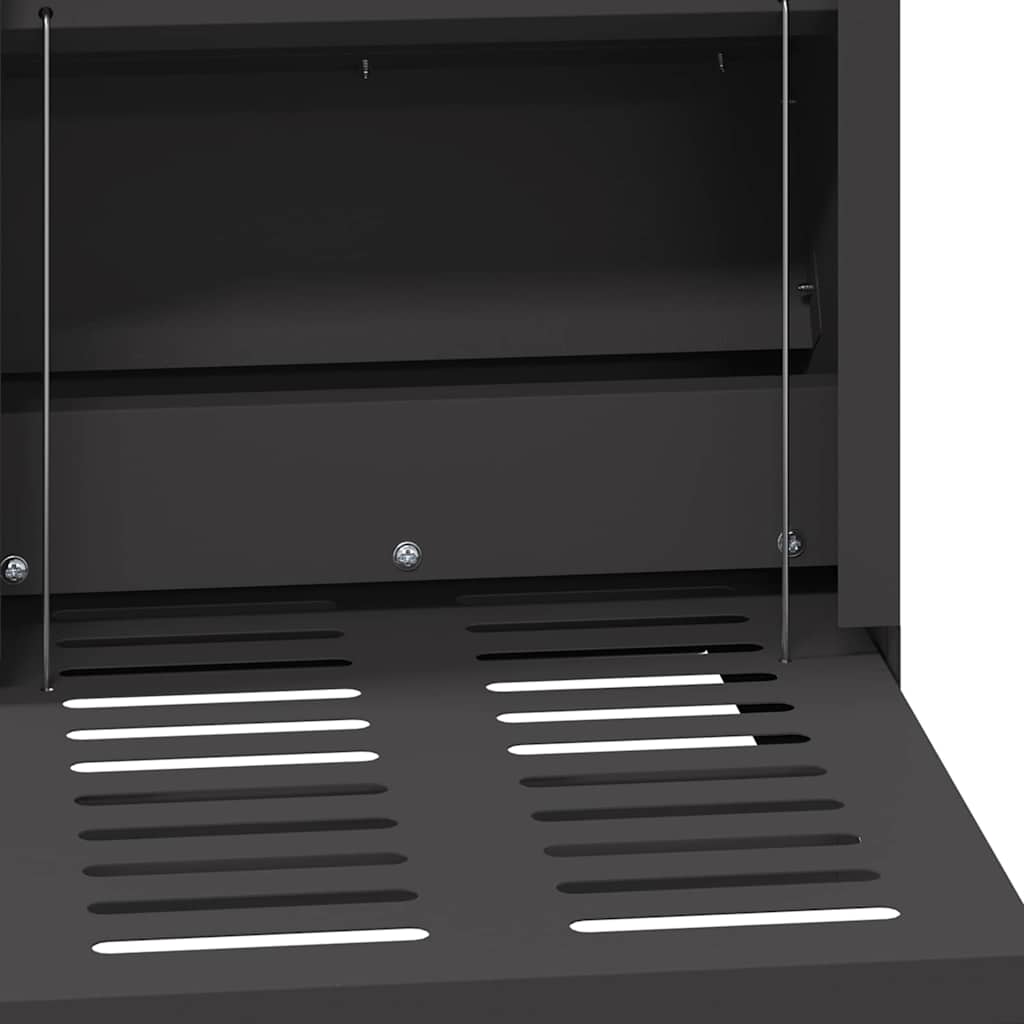 Mangiatore a Pedale per Pollo Nero 25 x 42 x 40 cm 874687