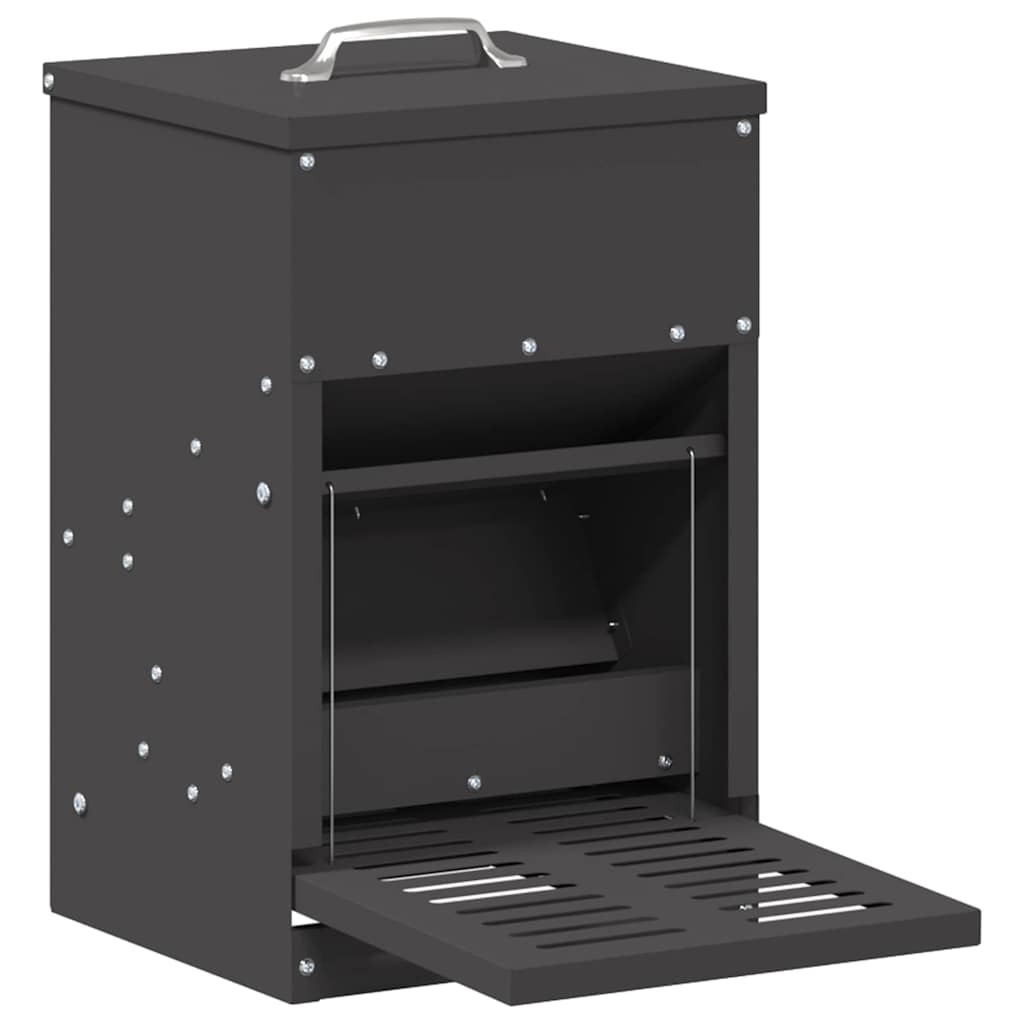 Mangiatore a Pedale per Pollo Nero 25 x 42 x 40 cm 874687