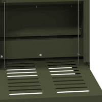 Mangiatore a Pedale per Pollo Verde oliva 25 x 42 x 40 cm 874688