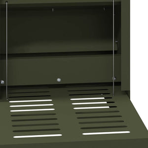 Mangiatore a Pedale per Pollo Verde oliva 25 x 42 x 40 cm 874688