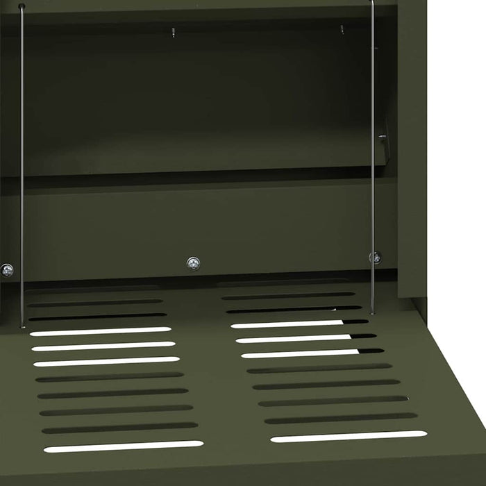 Mangiatore a Pedale per Pollo Verde oliva 25 x 42 x 40 cm 874688